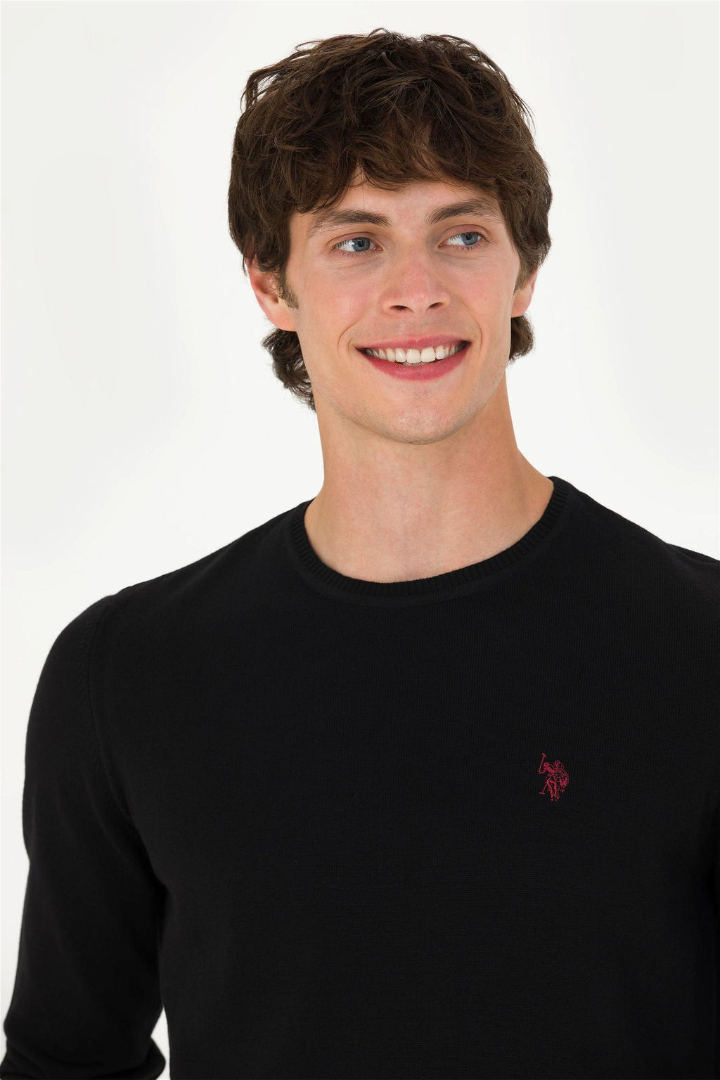 U. S. Polo Assn Мужской черный базовый свитер - U.s. polo assn фото 9