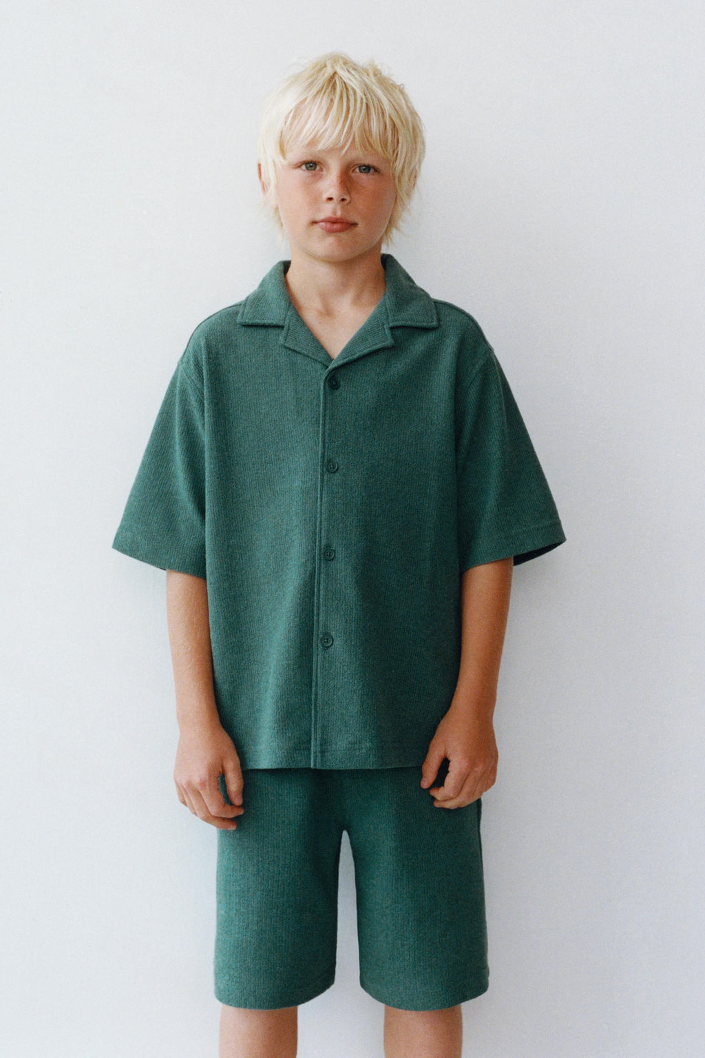 RUSTIC TOWELLING BOWLING SHIRT - Zara фото 5