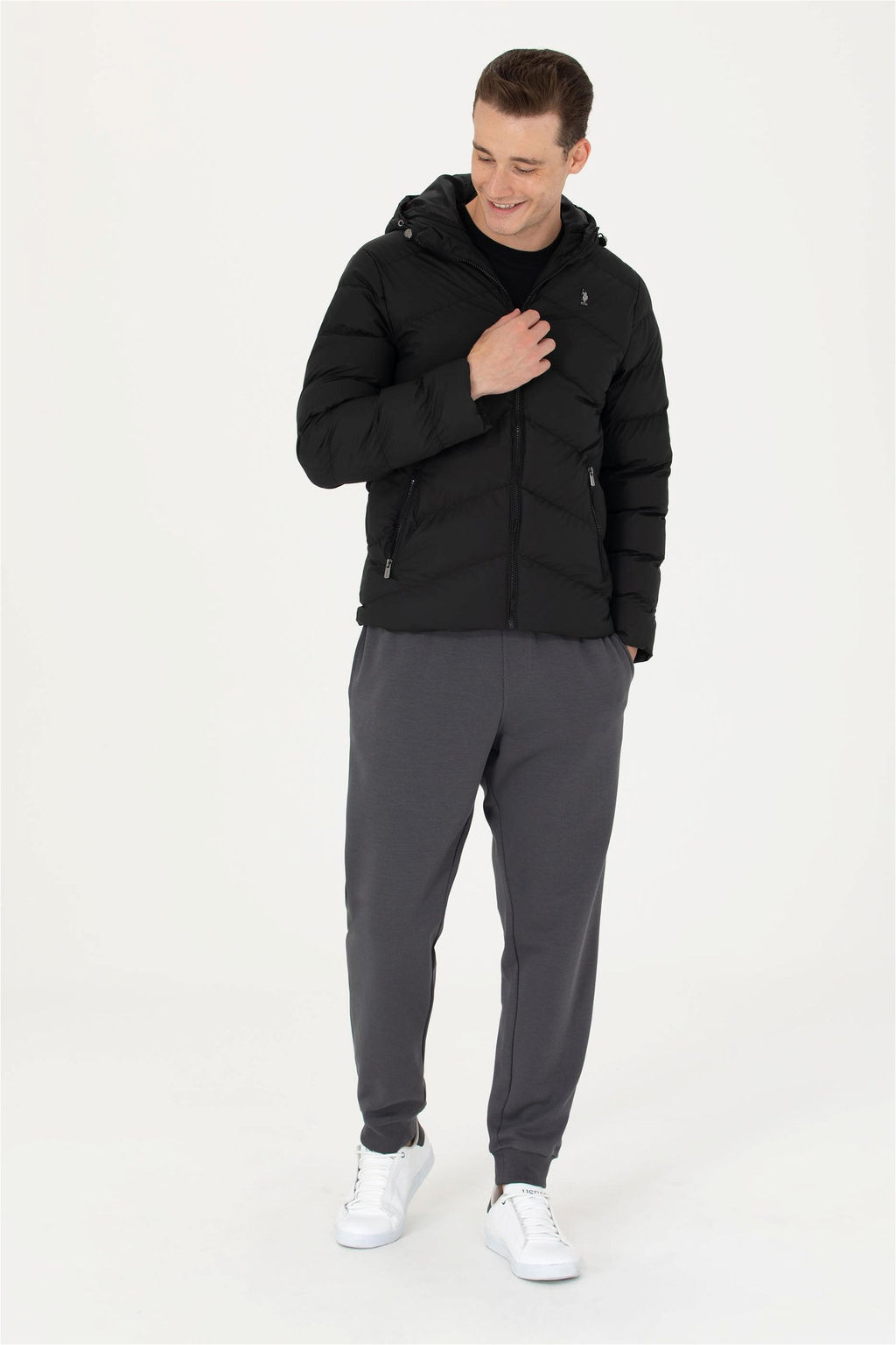 U. S. Polo Assn / Мужская черная кожаная куртка - U.s. polo assn фото 3
