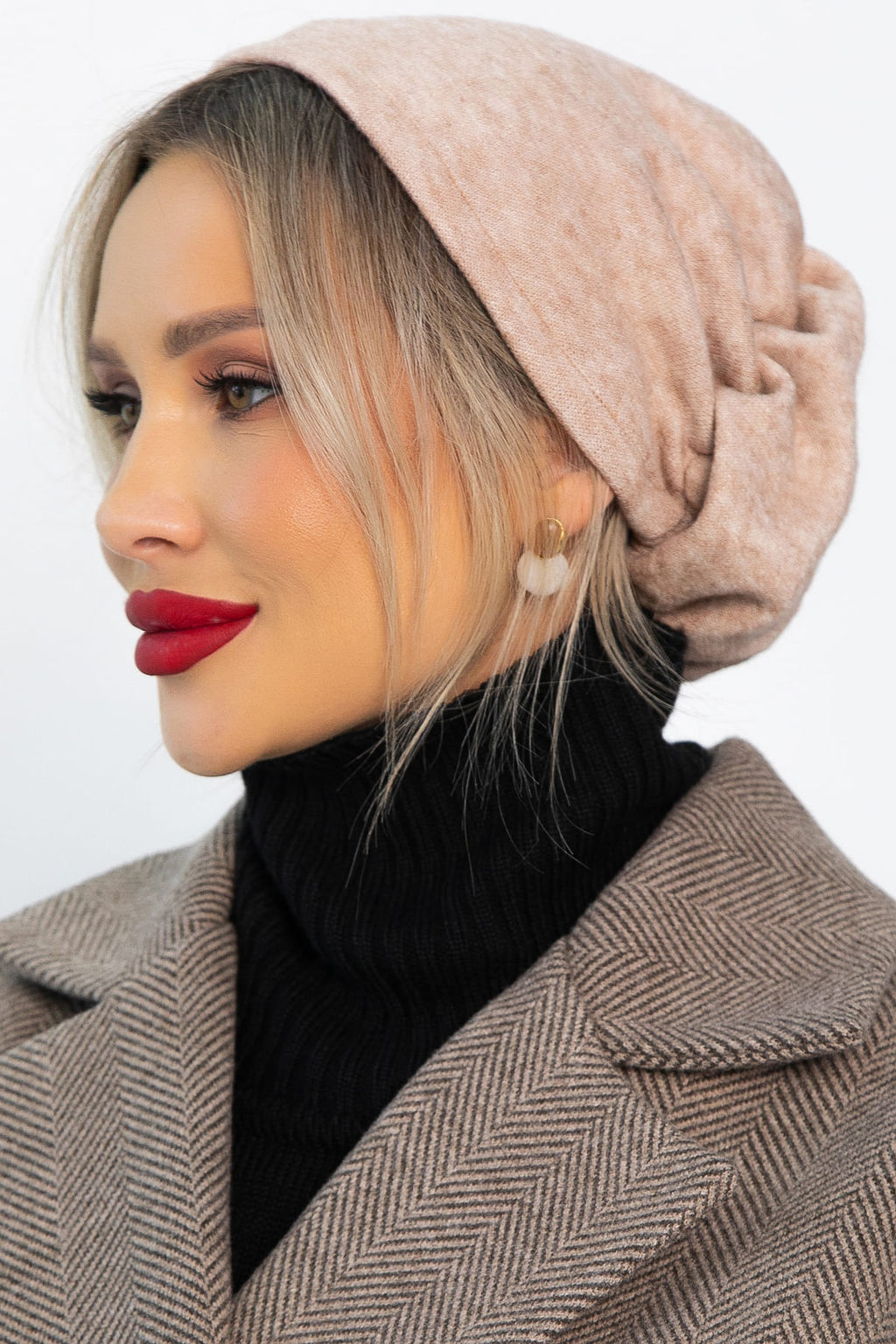 Чалма с резинкой (бежевая) ЧР6-23М