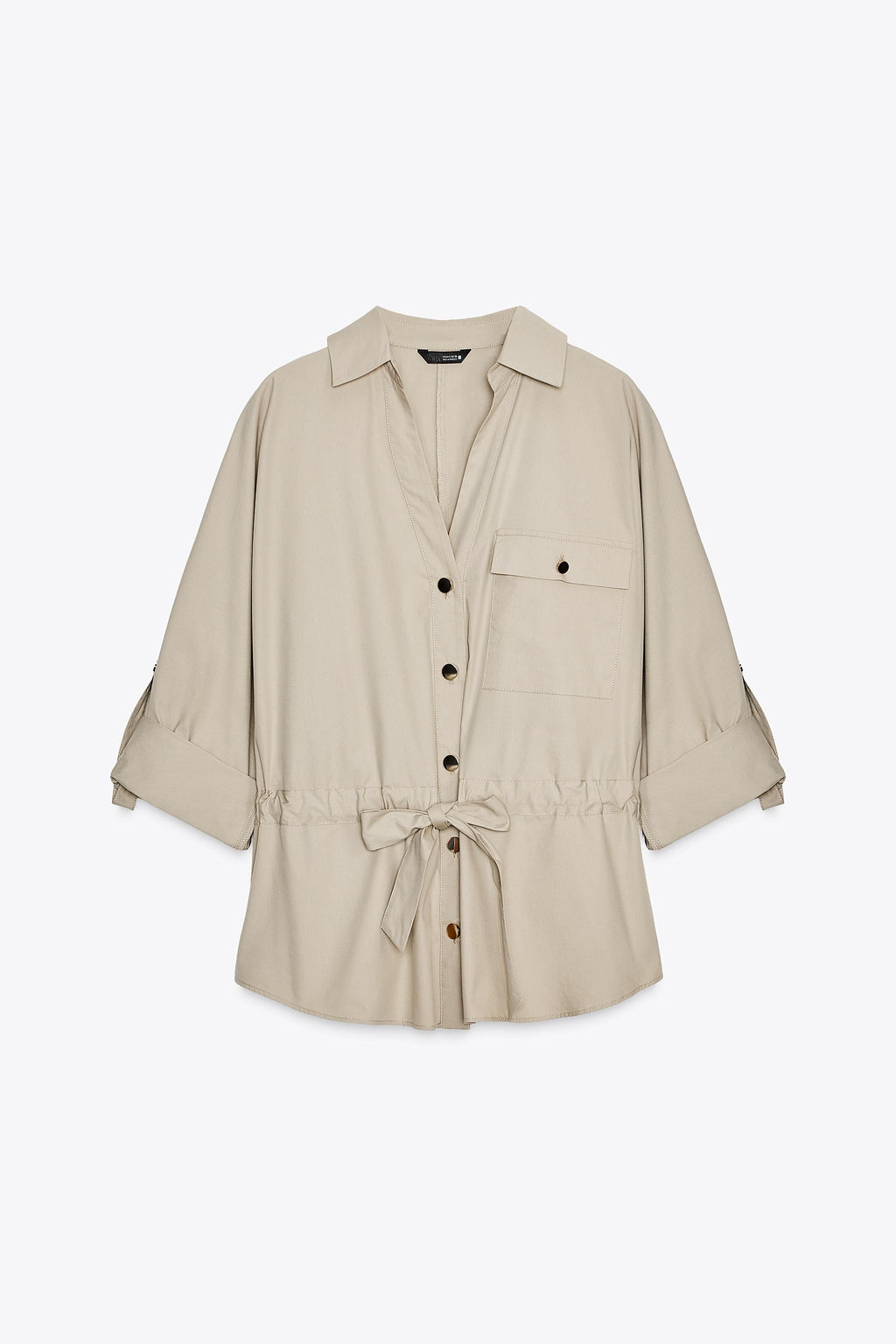 POPLIN SAFARI SHIRT - Zara фото 6