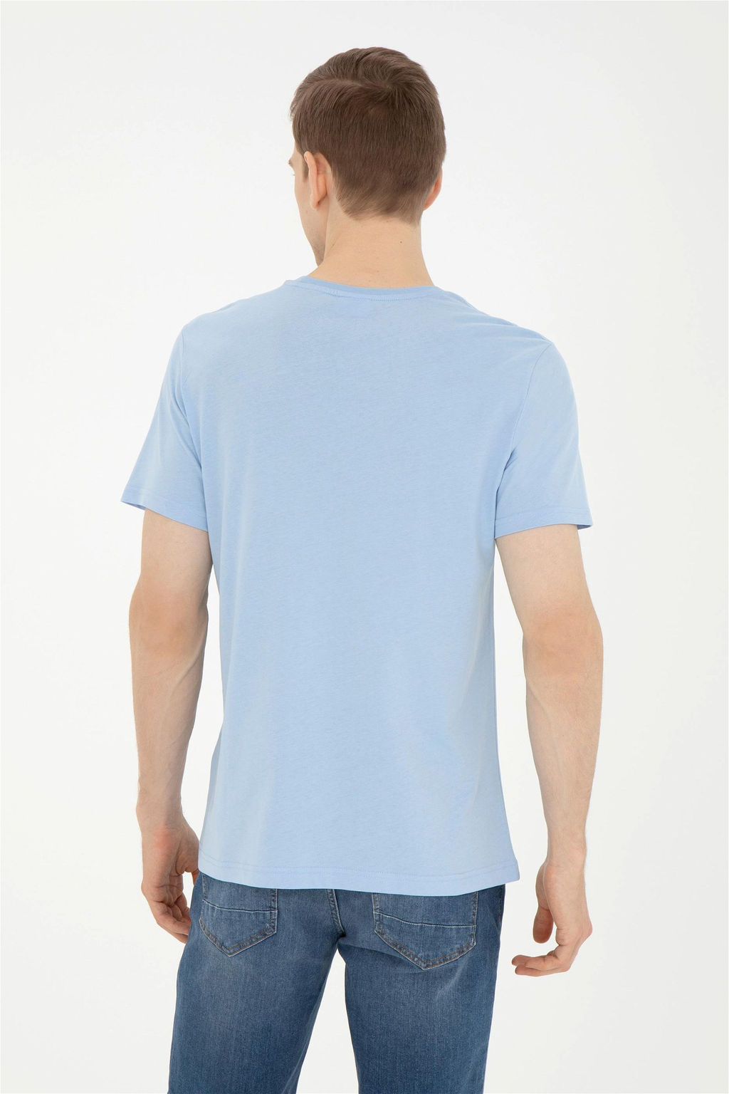 Мужская голубая футболка - U.s. polo assn фото 5