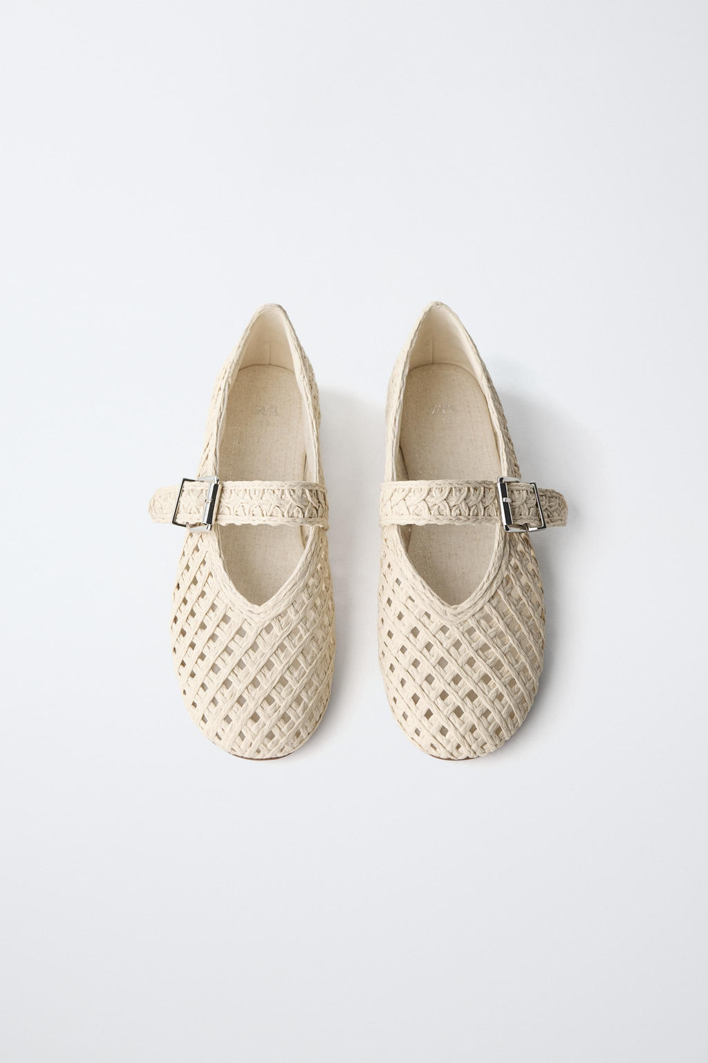 BAILARINA EFECTO RAFIA / Blanco Crudo - Zara фото 4