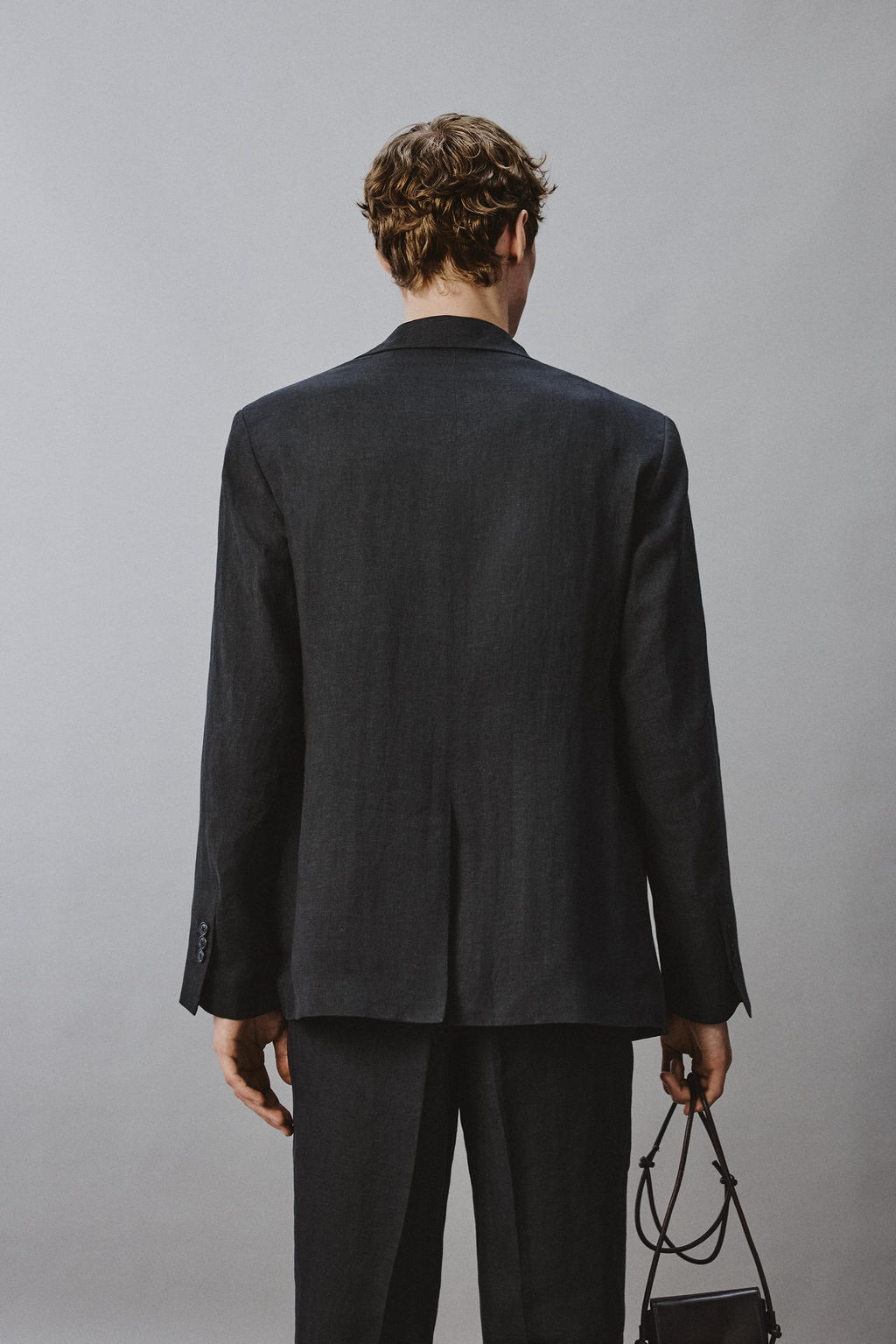 BLAZER REGULAR FIT TRAJE 100% LINO / Marino oscuro - Zara фото 3