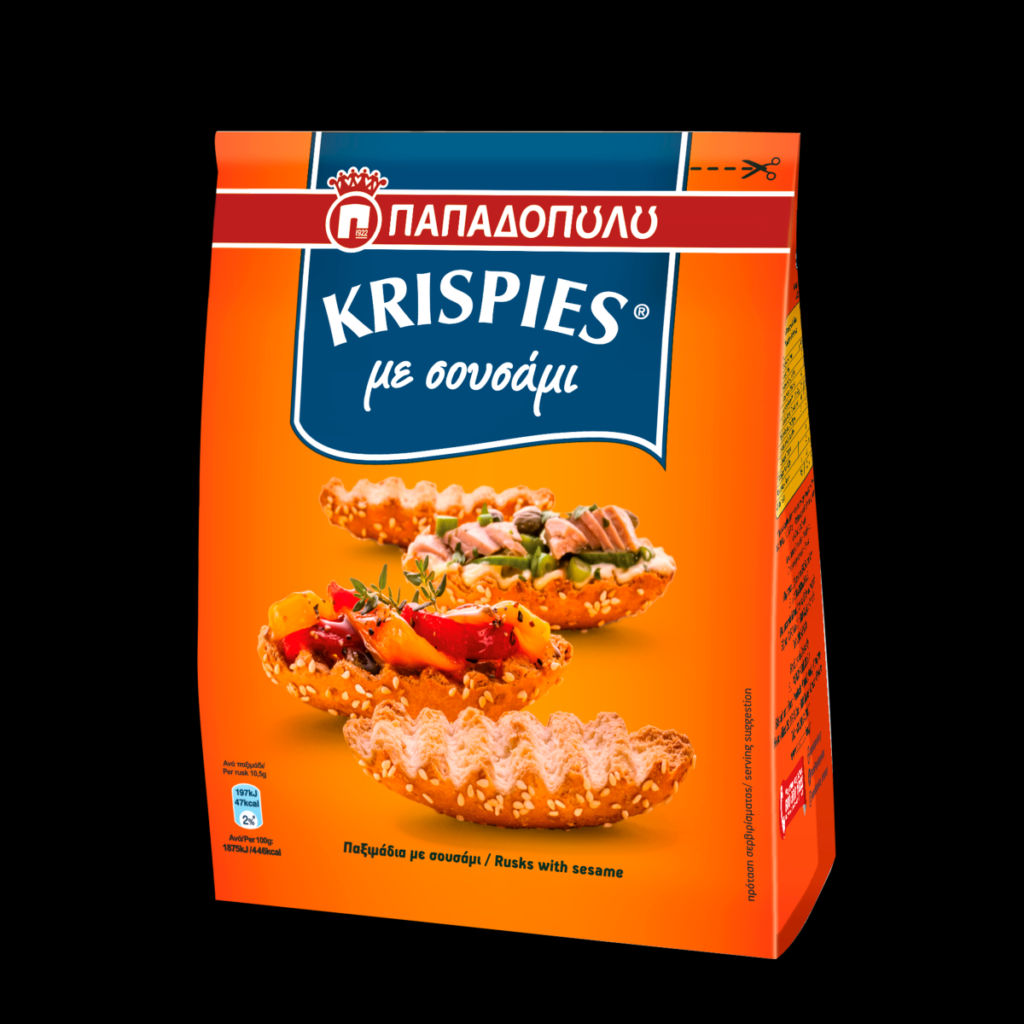 Сухари Krispies с кунжутом 200г пачка