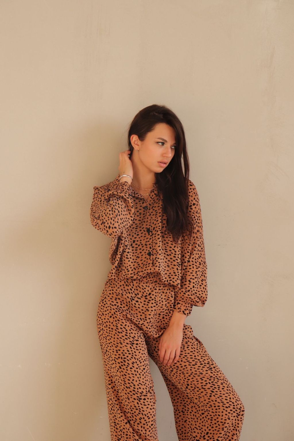 7002 Костюм летний кофейный с пятнышками - Martichelli фото 6