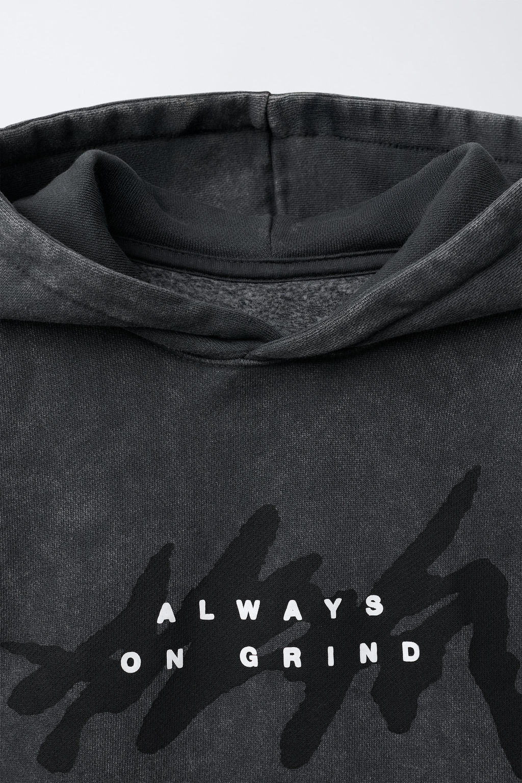 WASHED EFFECT GRAFFITI HOODIE - Zara фото 3