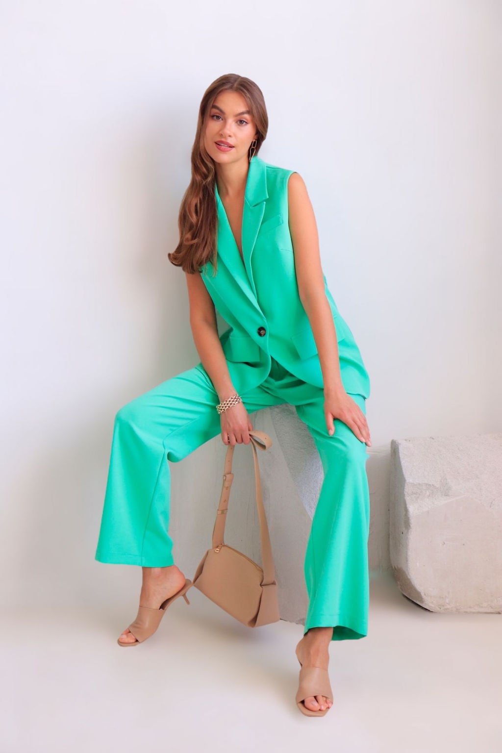 Martichelli Костюм с жилетом бирюзовый