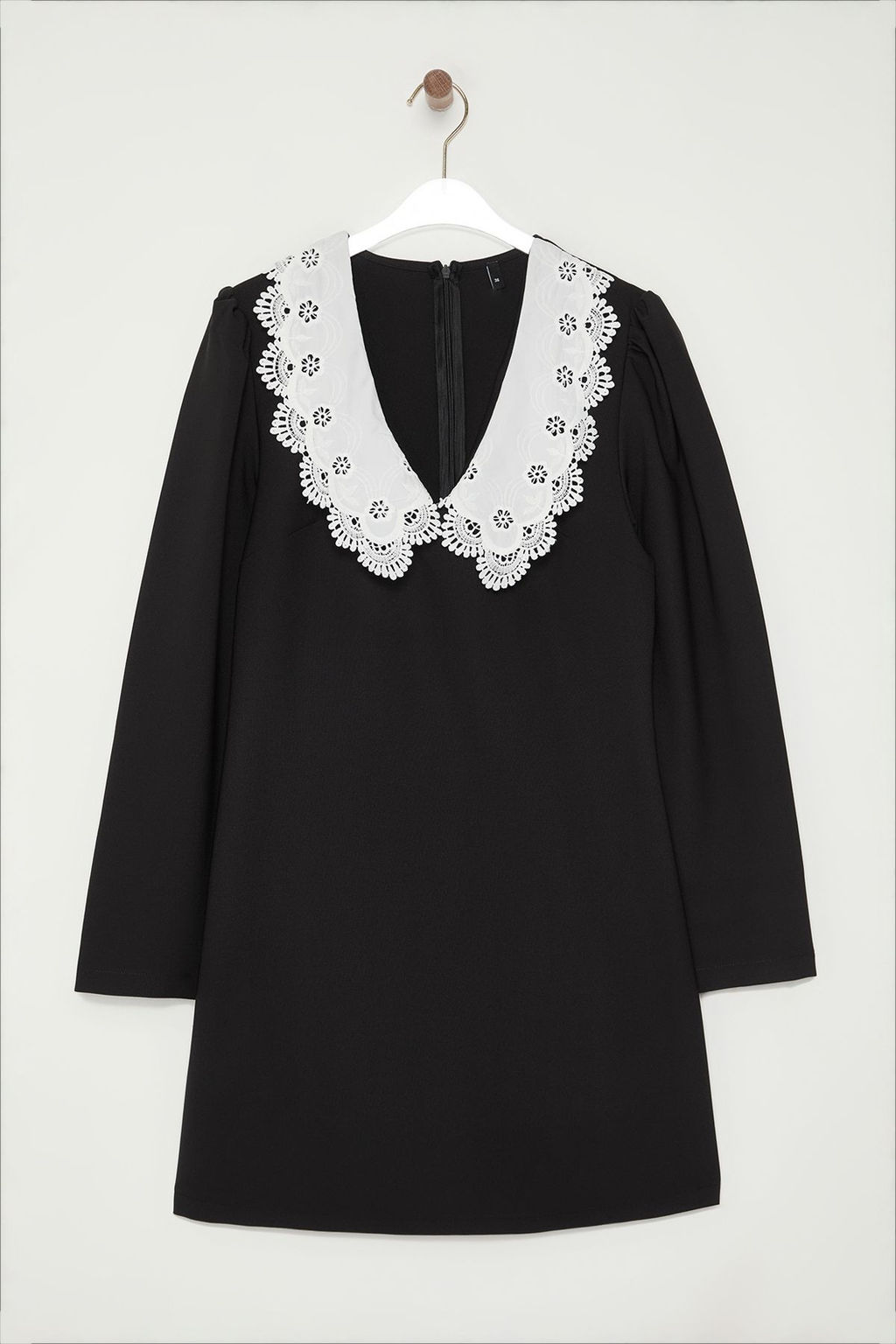 TRENDYOLMILLA Siyah A Kesim Yaka Detayl? Mini Dokuma Elbise TWOAW25EL00483  фото 6