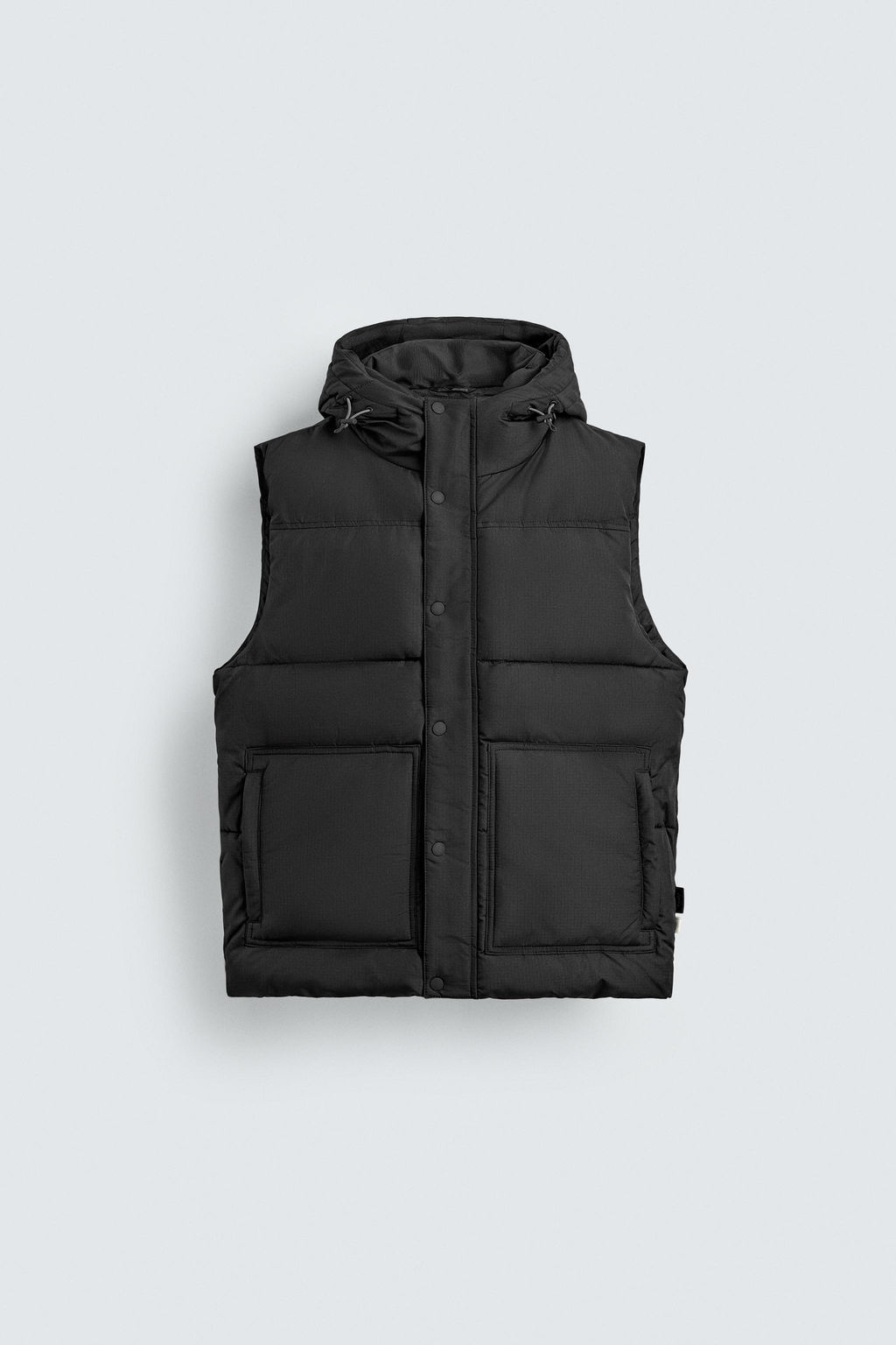 QUILTED GILET WITH HOODIE