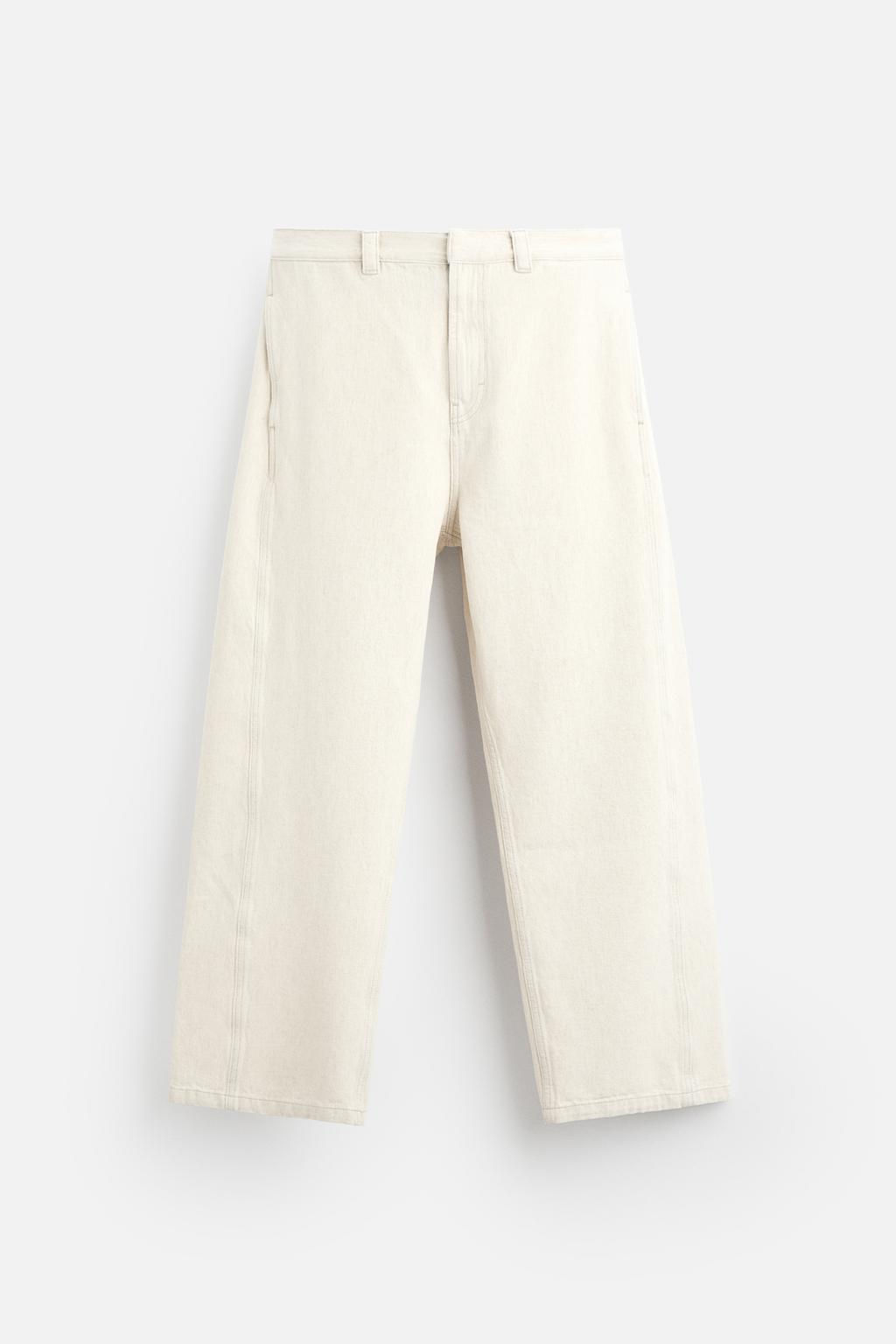 RELAXED FIT COTTON AND HEMP JEANS - Zara фото 6
