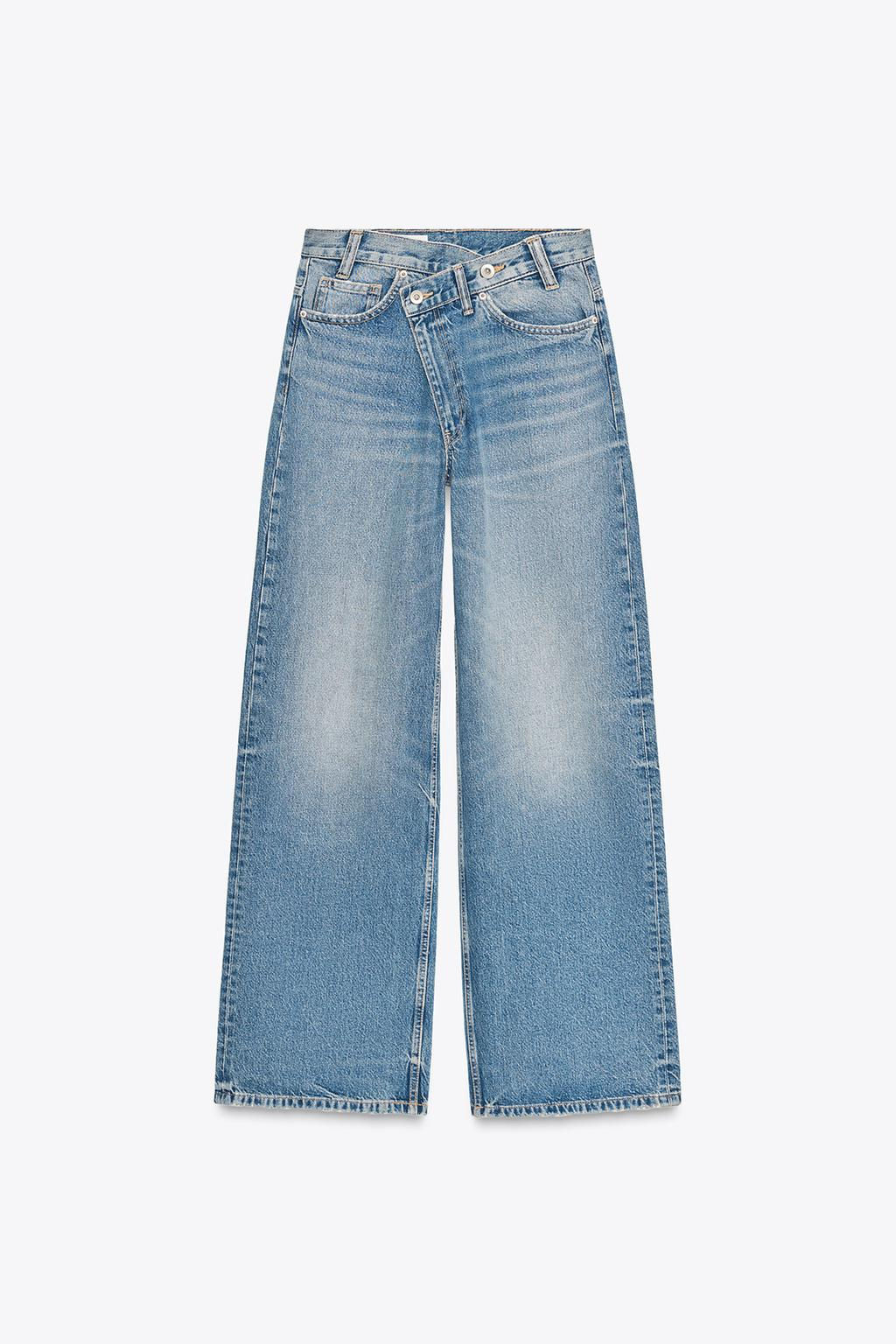 TRF WIDE-LEG HIGH-WAIST JEANS WITH CROSSOVER WAIST - Zara фото 10