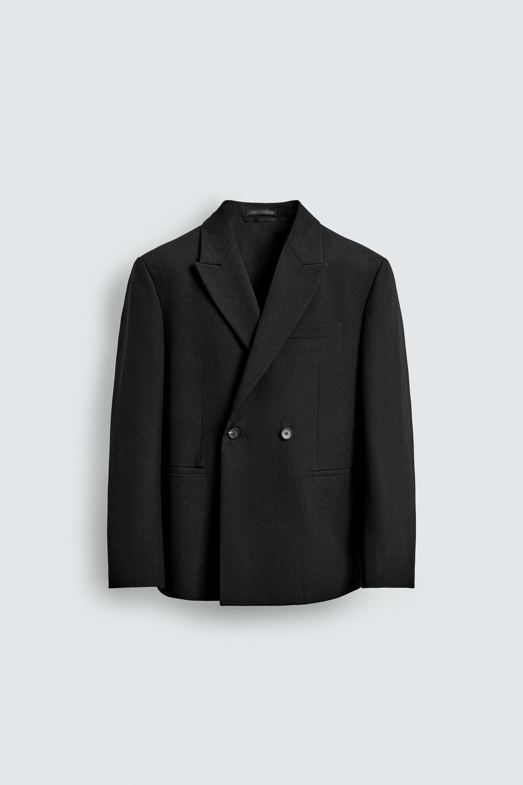 DOUBLE-BREASTED 100% WOOL SUIT BLAZER - Zara фото 6