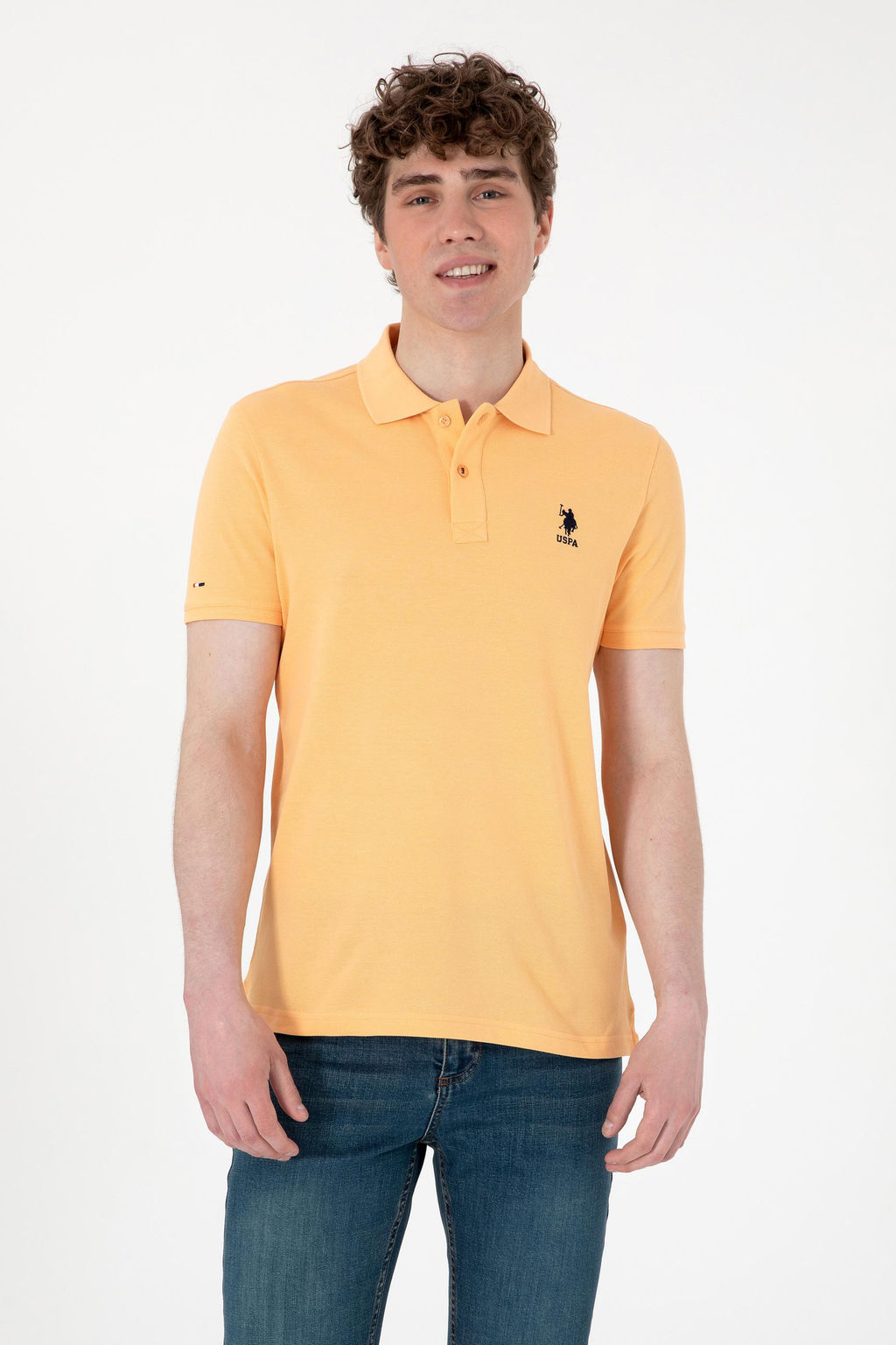 Erkek Slim Fit Polo Yaka Turuncu Basic Ti__rt Sepette S_rpriz _ndirim - U.s. polo assn фото 8