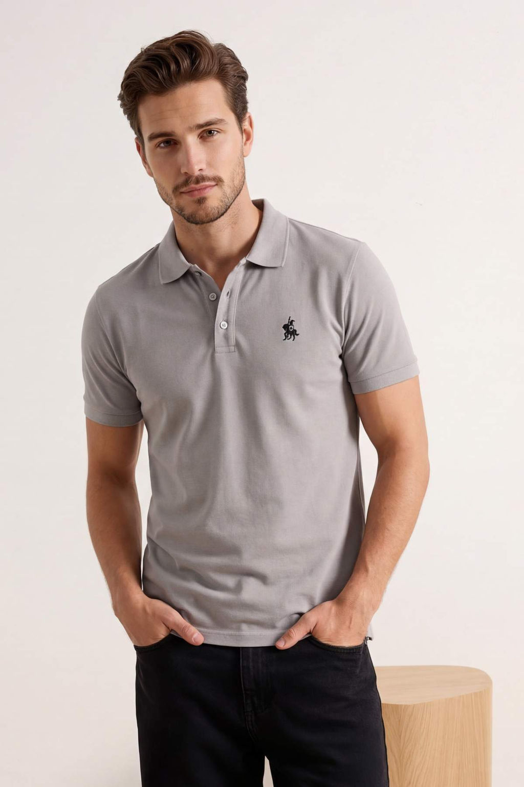 TRENDYOL MAN Gri Regular/Normal Kesim Nak?s Detayl? Polo Yaka T-shirt TMNSS25PO00017 - Trendyolmilla фото 33