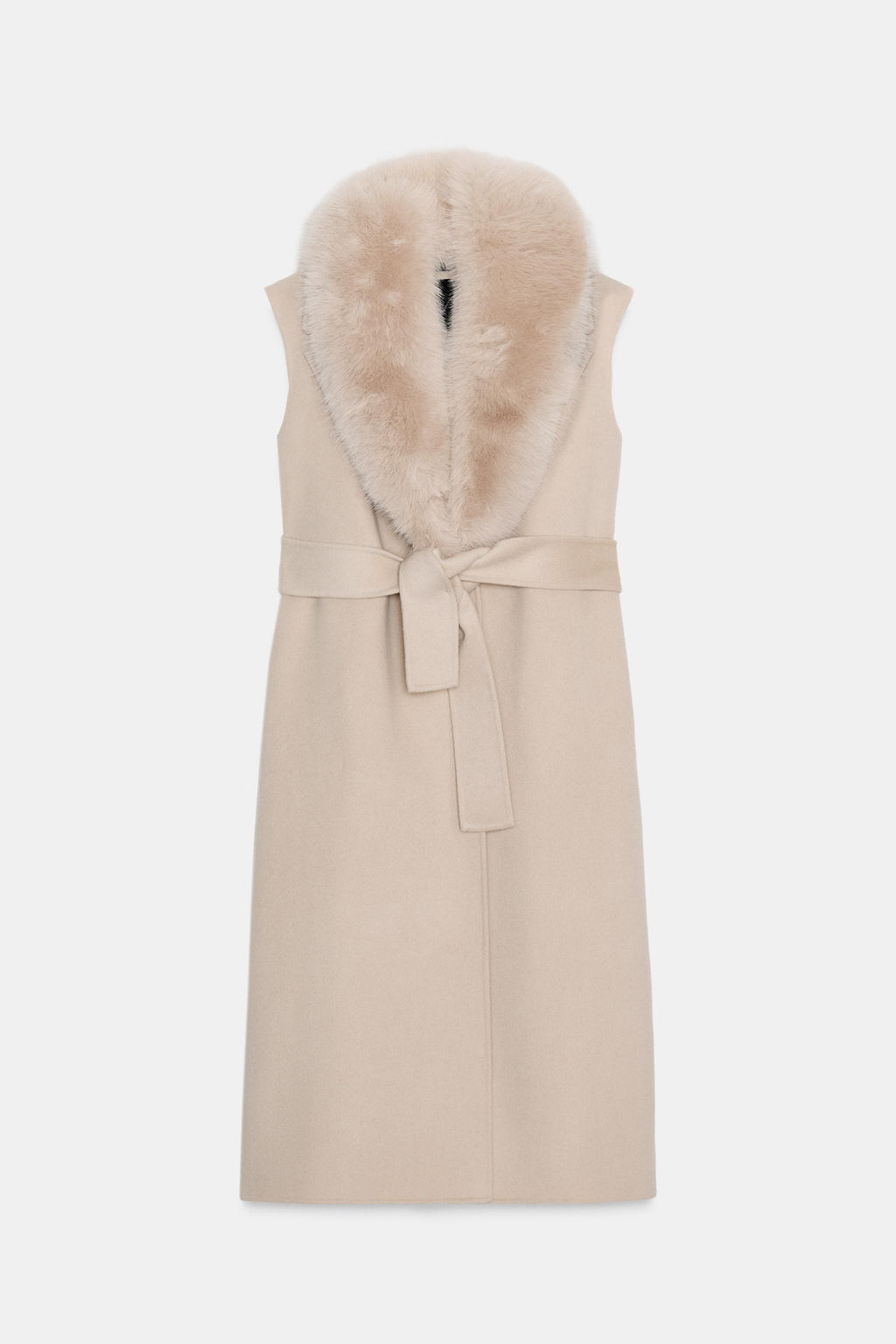 ZW COLLECTION FAUX FUR COLLAR WAISTCOAT - Zara фото 9