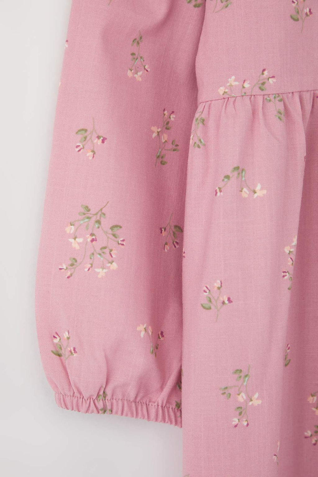 Gul Kurusu Pamuklu K?z Cocuk Midi Boy Bebe Yaka Dokuma Elbise TKDAW25EL00029 - Trendyolmilla фото 2