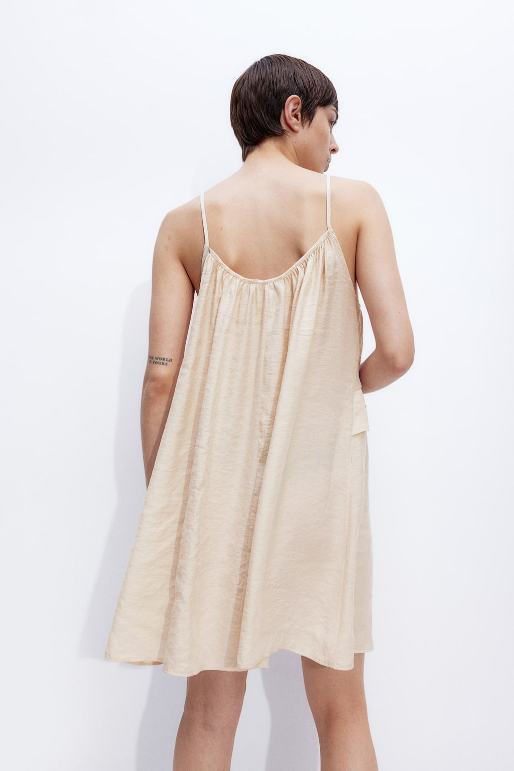 Vestido en mezcla de modal con ribetes de volante - H&m фото 3