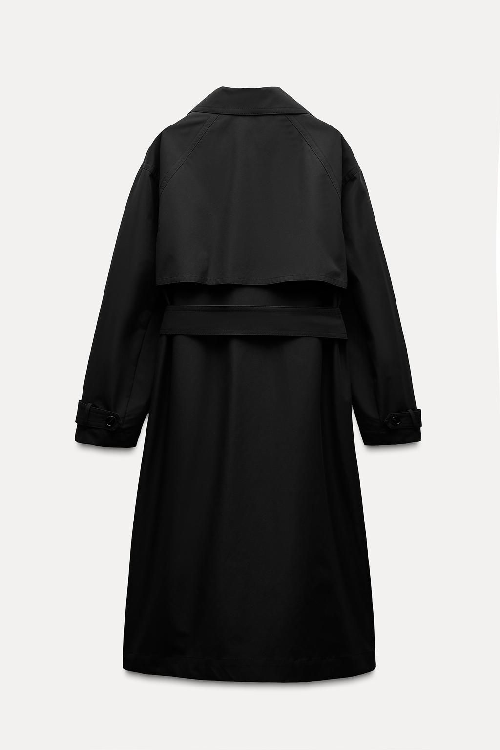 WATER-REPELLENT MIDI TRENCH COAT WITH BELT - Zara фото 12