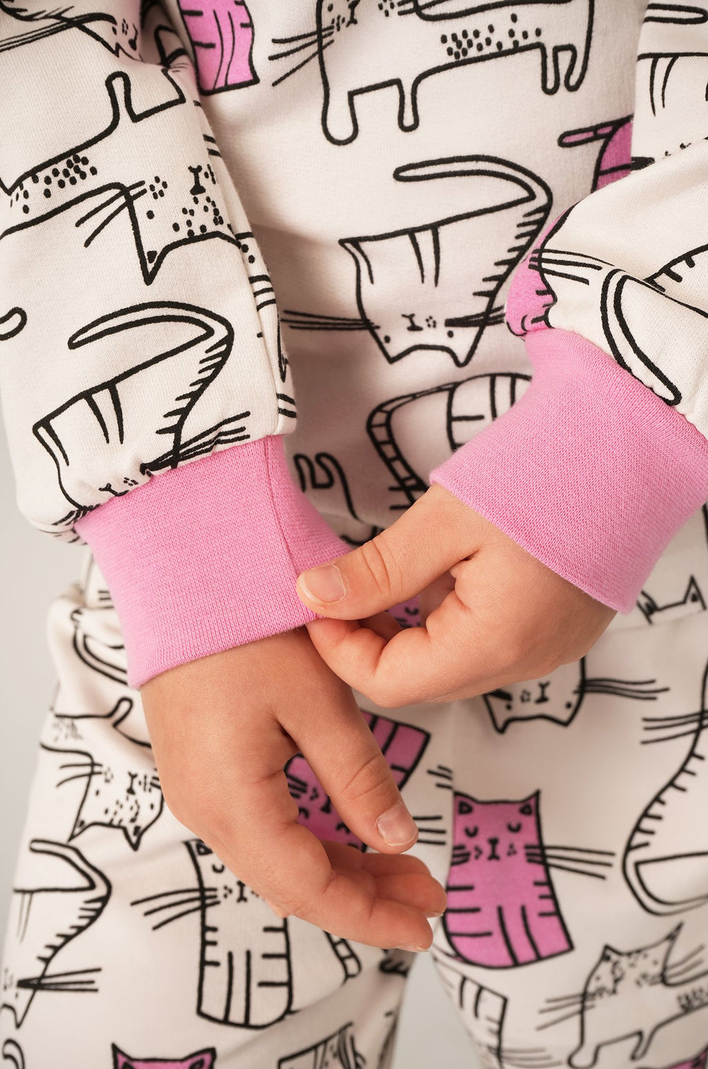 Пижама из футера с начесом для девочки Happyfox