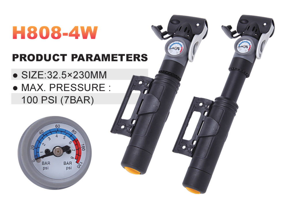 Велонасос COMIRON FLY PRO с манометром, литой суперпрочный ABS корпус-моноблок, алюмиевая клипса, 24,5*240мм, 7 бар. шток сталь 8 мм /уп 100/ - ГалеонТрейд фото 10