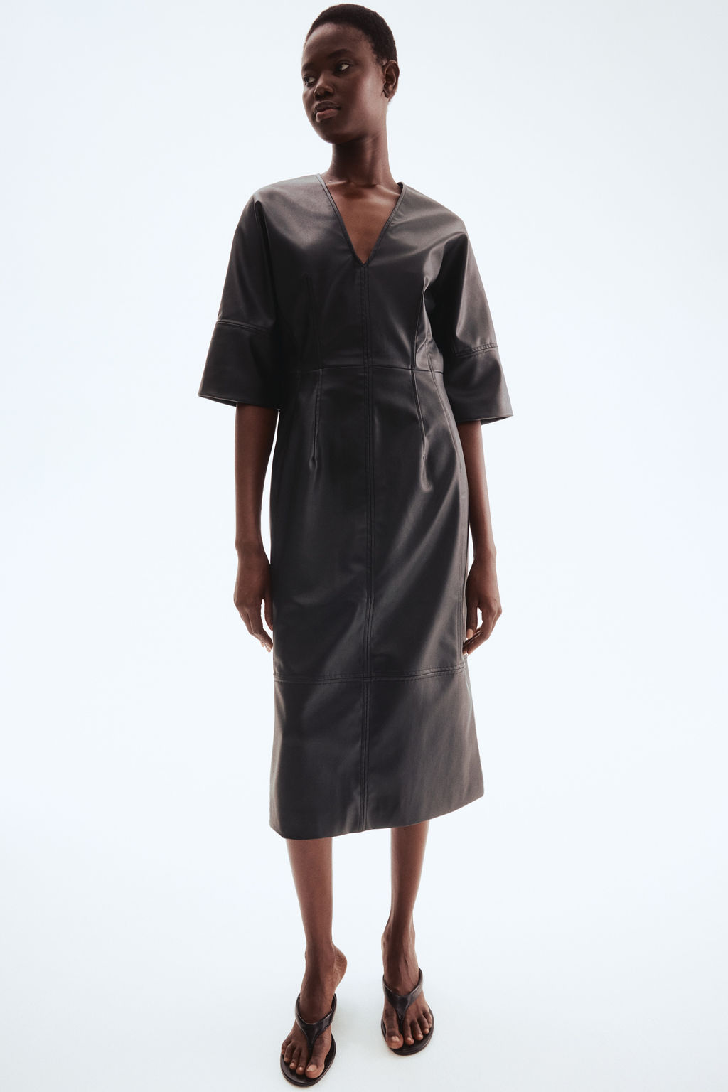 Vestido revestido de corte midi - H&m фото 2
