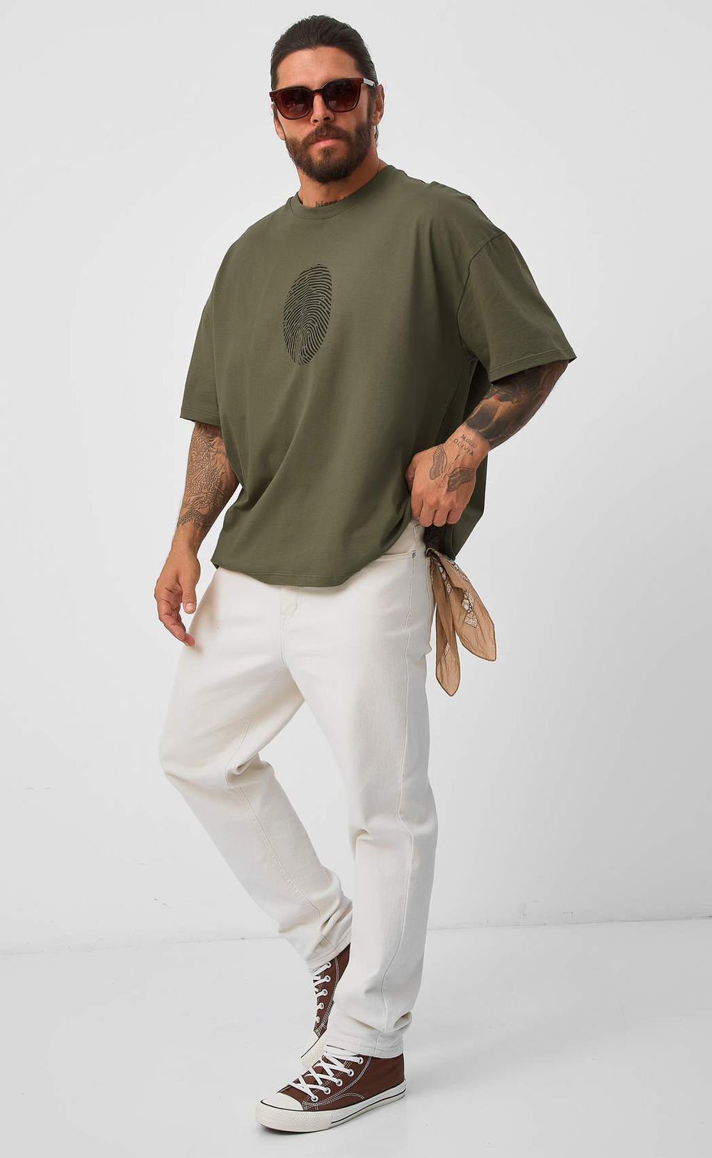 Футболка F521-067-900 khaki - Fine joyce фото 7