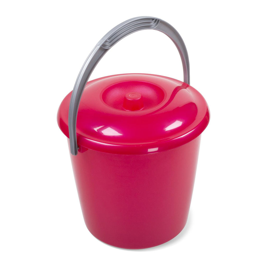 Ведро п/эт. 7л с крышкой (пищевое, цветное перламутровое)