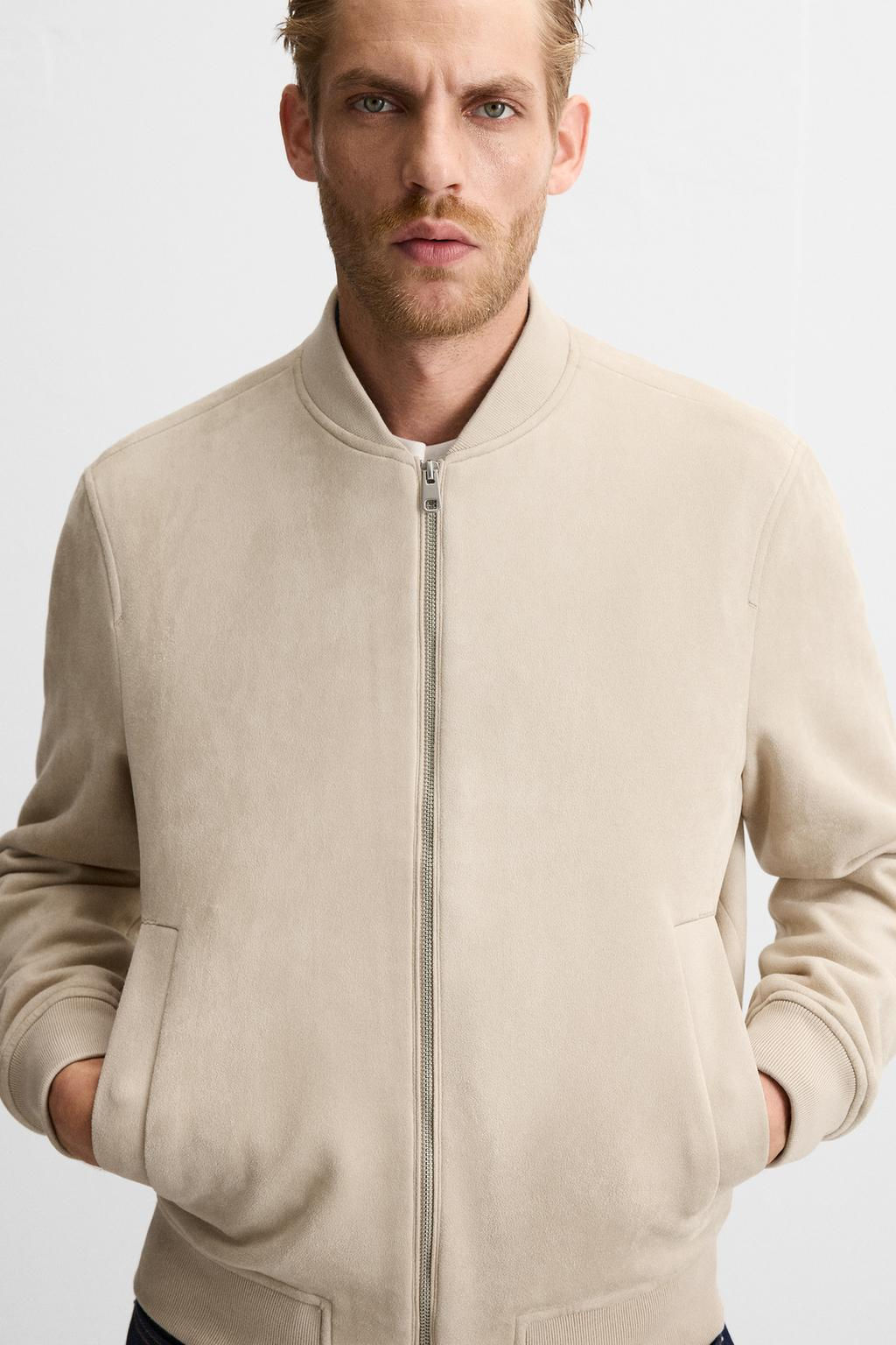 FAUX SUEDE BOMBER JACKET - Zara фото 24