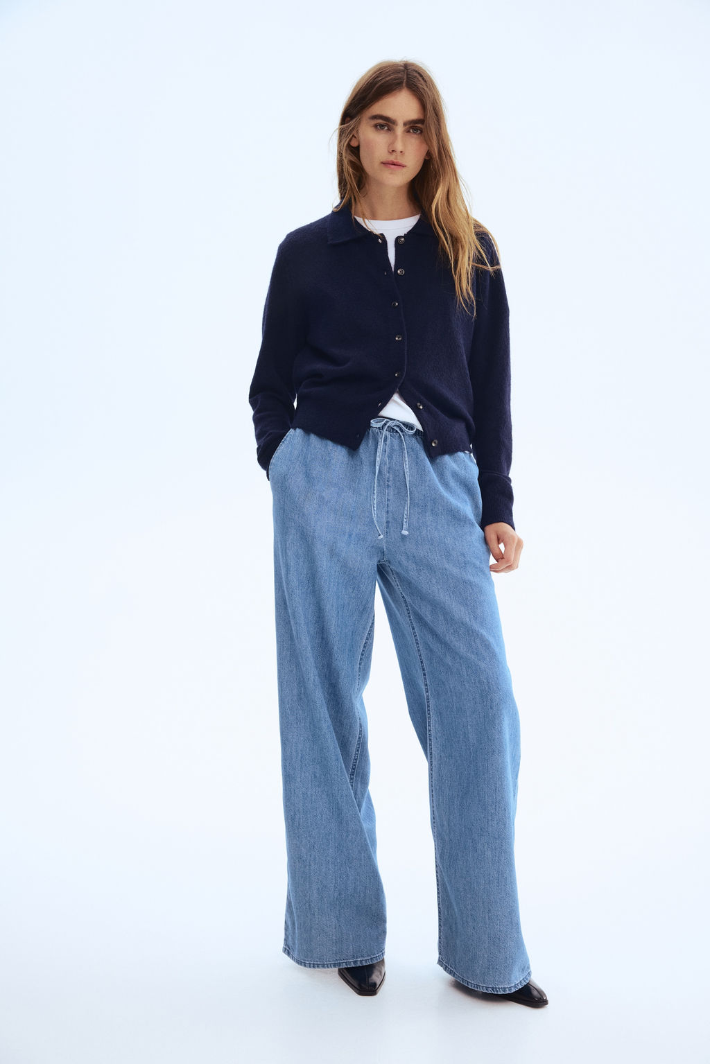 Pantal?n denim con cord?n de ajuste Feather Soft - H&m фото 7