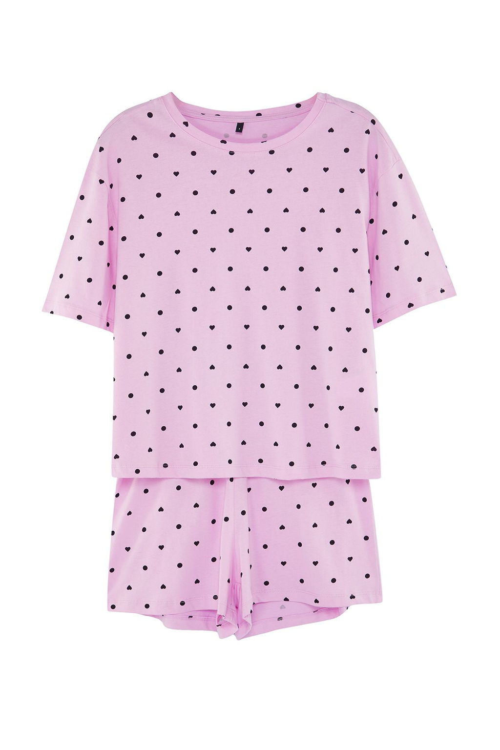 Trendyolmilla Beyaz %100 Pamuklu Puantiyeli ve Kalpli Sortlu Orme Pijama Tak?m? THMSS21PT1485 фото 70