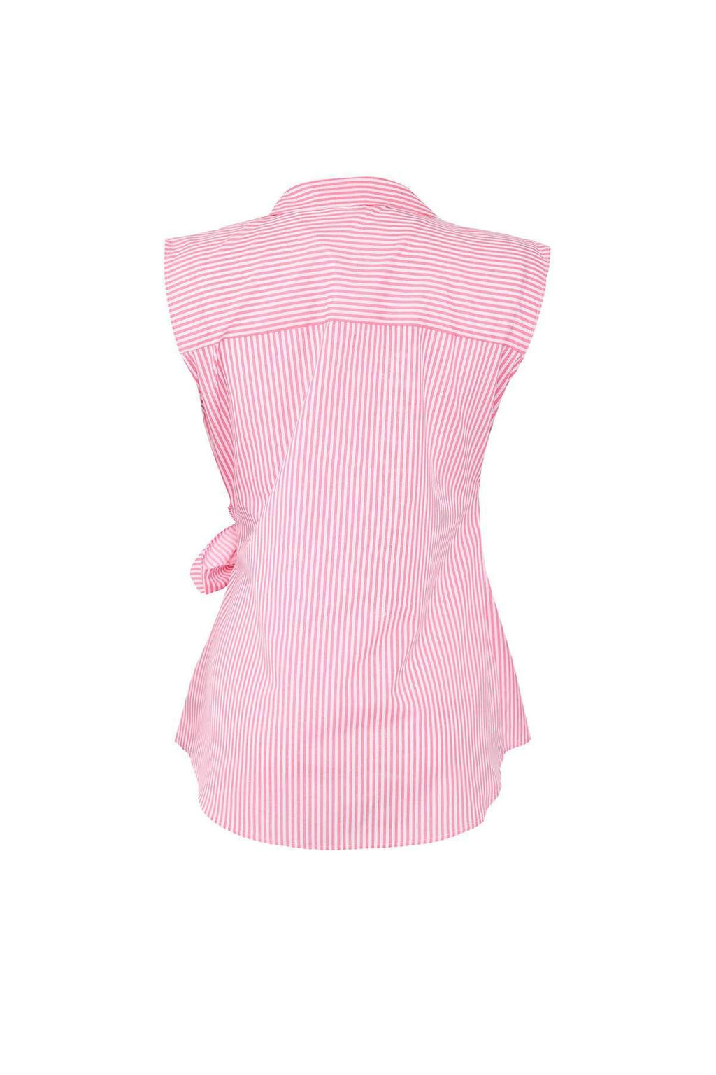 Pembe Cizgili Kruvaze Baglama Detayl? Dokuma Bluz TWOSS25BZ00581 - Trendyolmilla фото 3