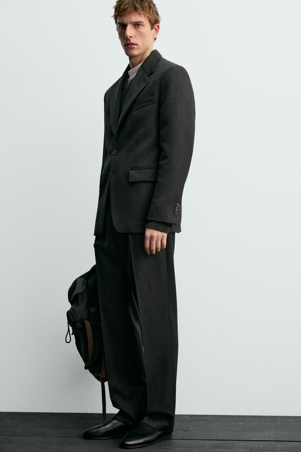 100% WOOL TWILL SUIT TROUSERS AARON LEVINE X ZARA фото 14