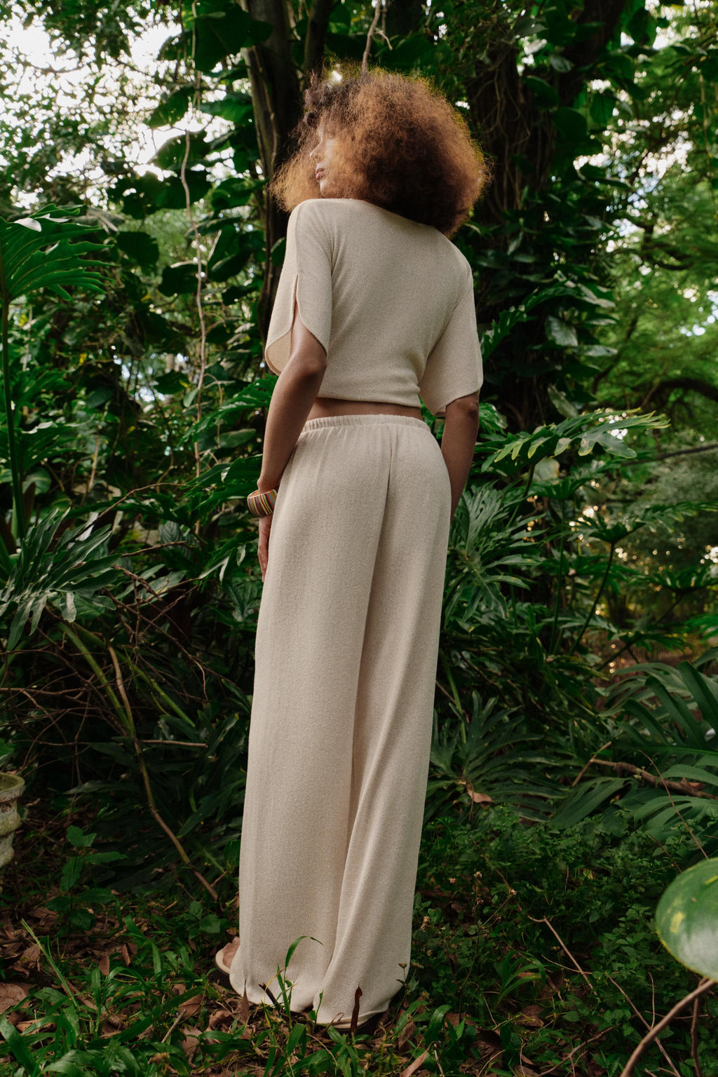 PANTAL?N R?STICO WIDE LEG / Beige claro - Zara фото 5