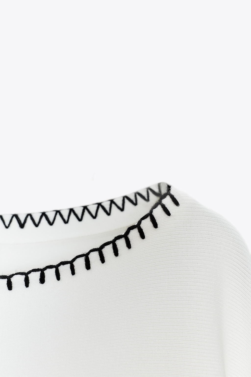 CONTRAST EMBROIDERY KNIT TOP - Zara фото 9