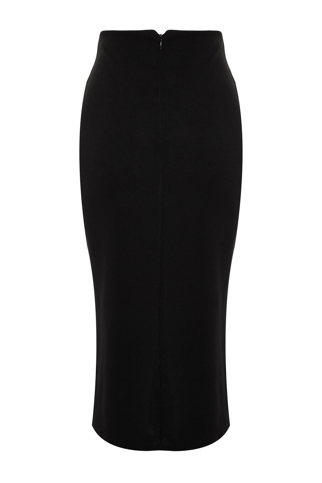 TRENDYOLMILLA Siyah Smart Scuba Krep Dugmeli Midi Y?rtmacl? Esnek Orme Etek TWOAW24ET00161 фото 8