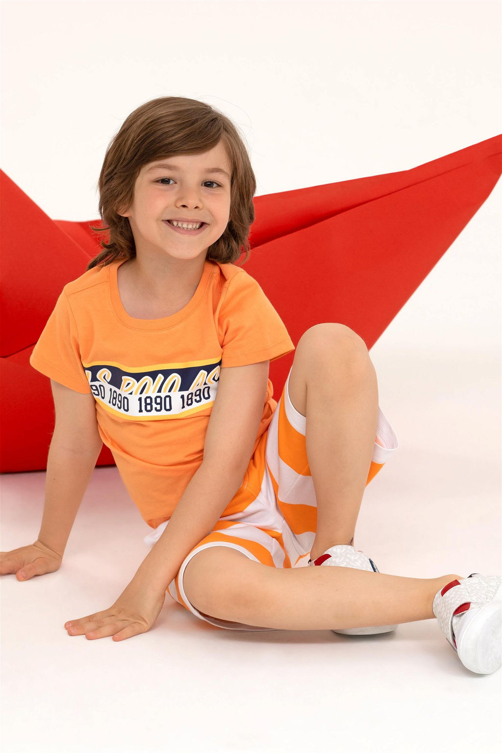 U. S. Polo Assn Детская оранжевая футболка с круглым вырезом - U.s. polo assn фото 8