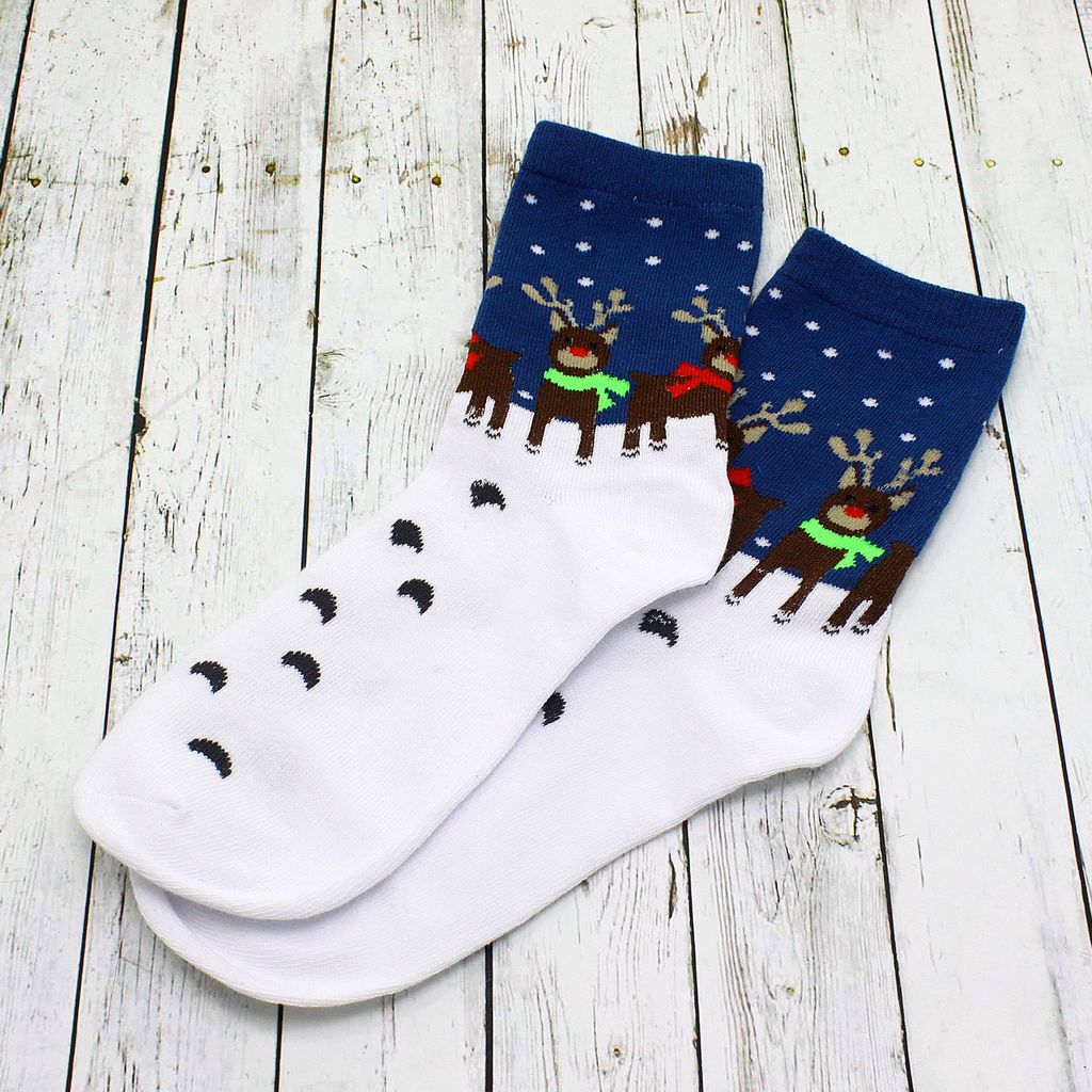 Носки НГ р.35-40 Новогоднее настроение Олени на снегу - Krumpy фото 4