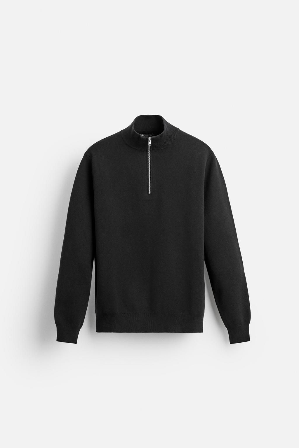 HIGH NECK QUARTER-ZIP SWEATER - Zara фото 14