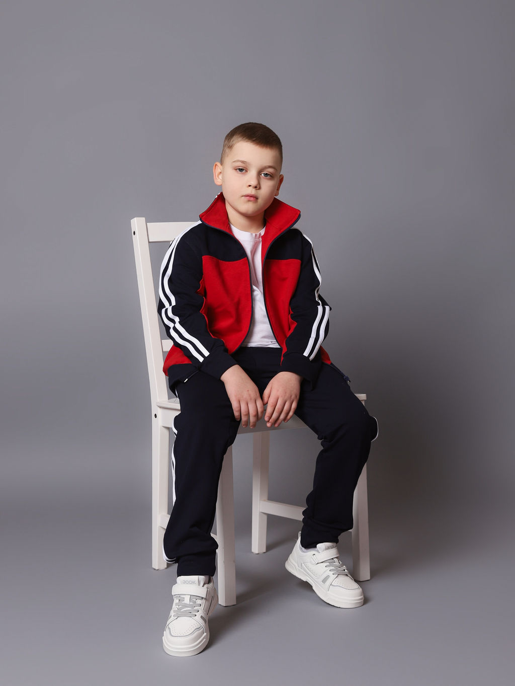 Спортивный костюм К036 Красный-Темно-Синий от фабрики Спортсоло