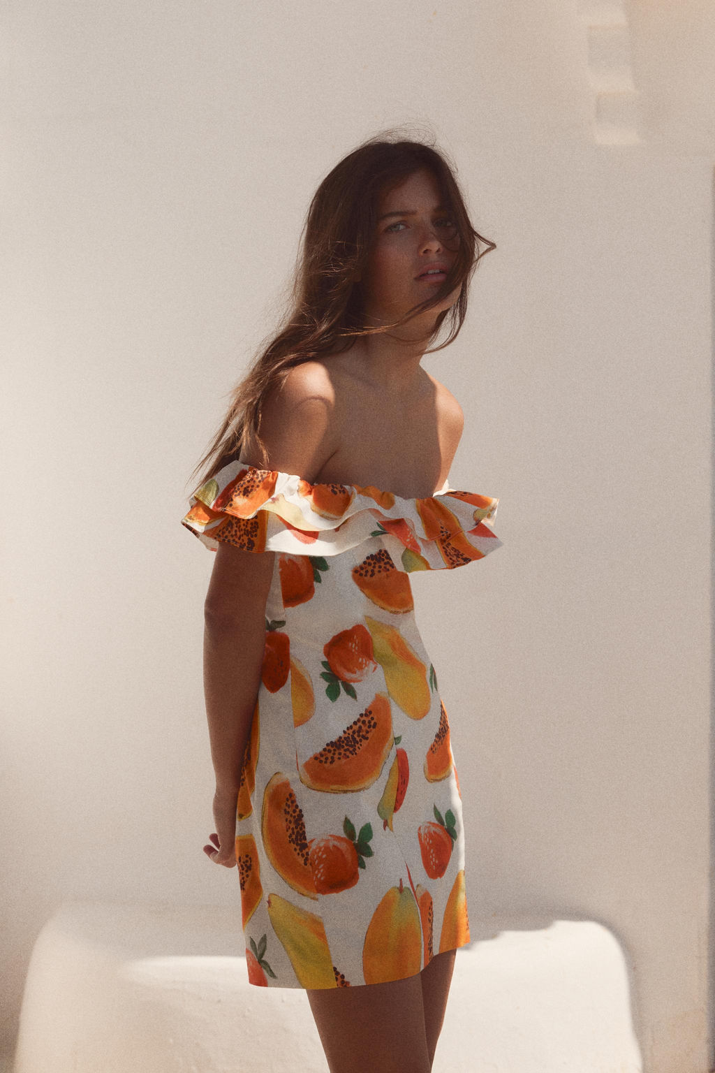 VESTIDO MINI VOLANTES ESTAMPADO FRUTAS / Naranjas - Zara фото 2