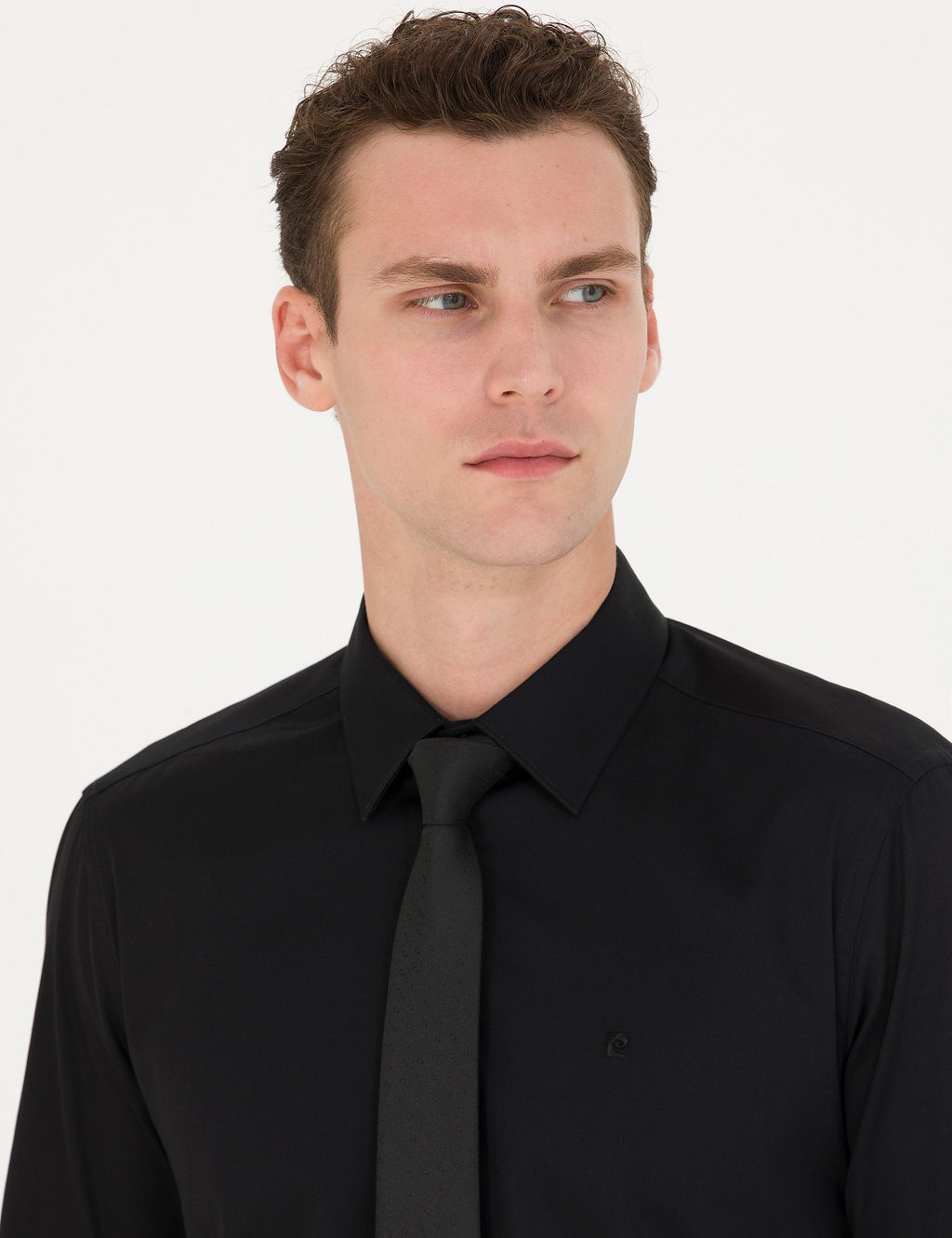 Siyah Slim Fit Uzun Kollu Basic G_mlek - Pierre cardin фото 9