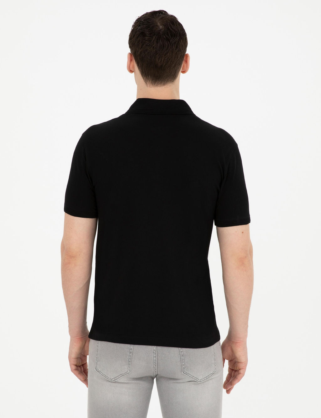 Siyah Slim Fit Basic Ti__rt