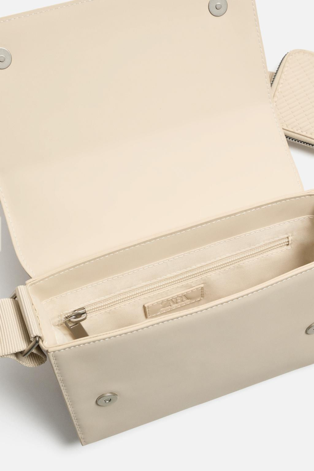 RUBBERISED TEXTURED CROSSBODY BAG - Zara фото 12