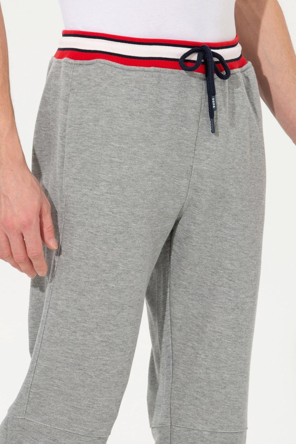 U. S. Polo Assn / Мужские серые меланжевые спортивные штаны - U.s. polo assn фото 5