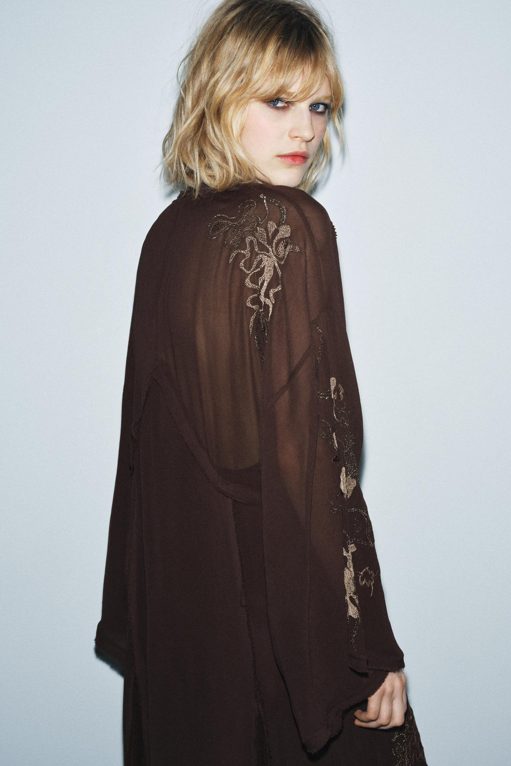 ZW COLLECTION LIMITED EDITION EMBROIDERED DRESS WITH BEADS - Zara фото 3