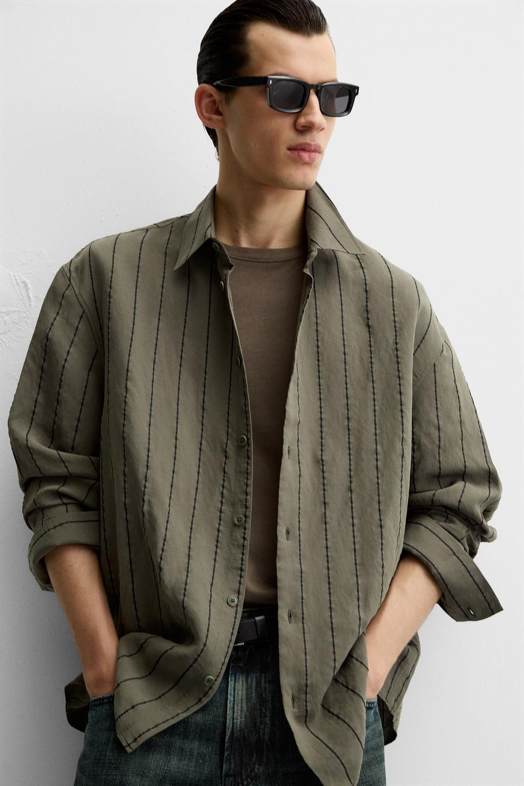 STRIPED FLOWING SHIRT - Zara фото 15