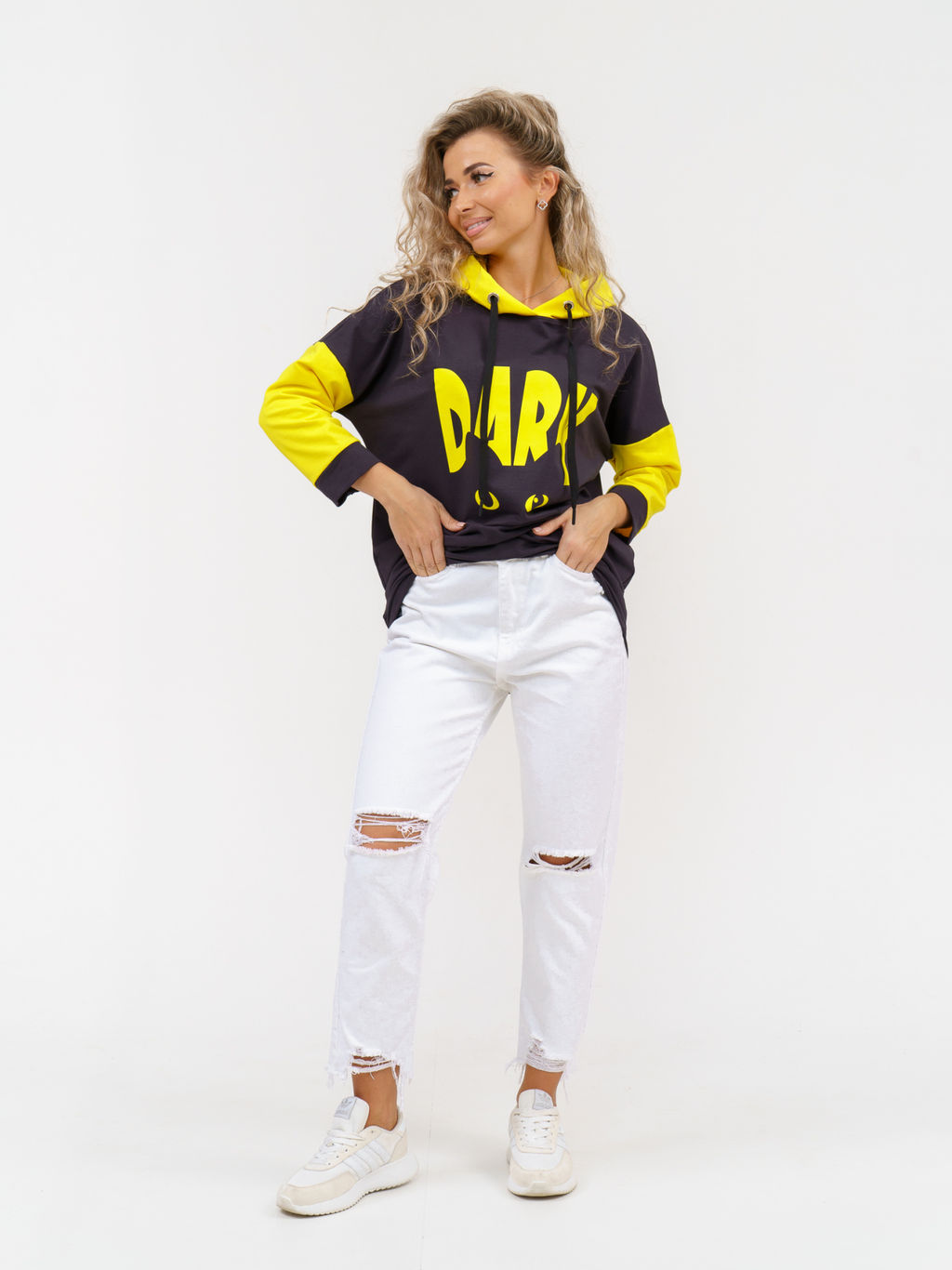 806 Худи "фуме/желтый"