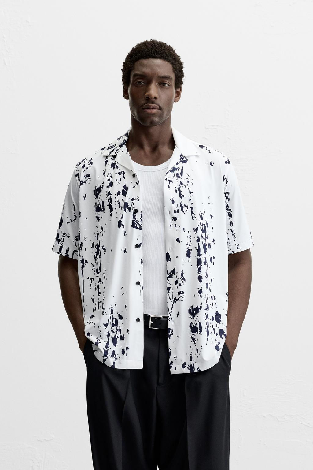 STRETCH LEAF PRINT SHIRT - Zara фото 2