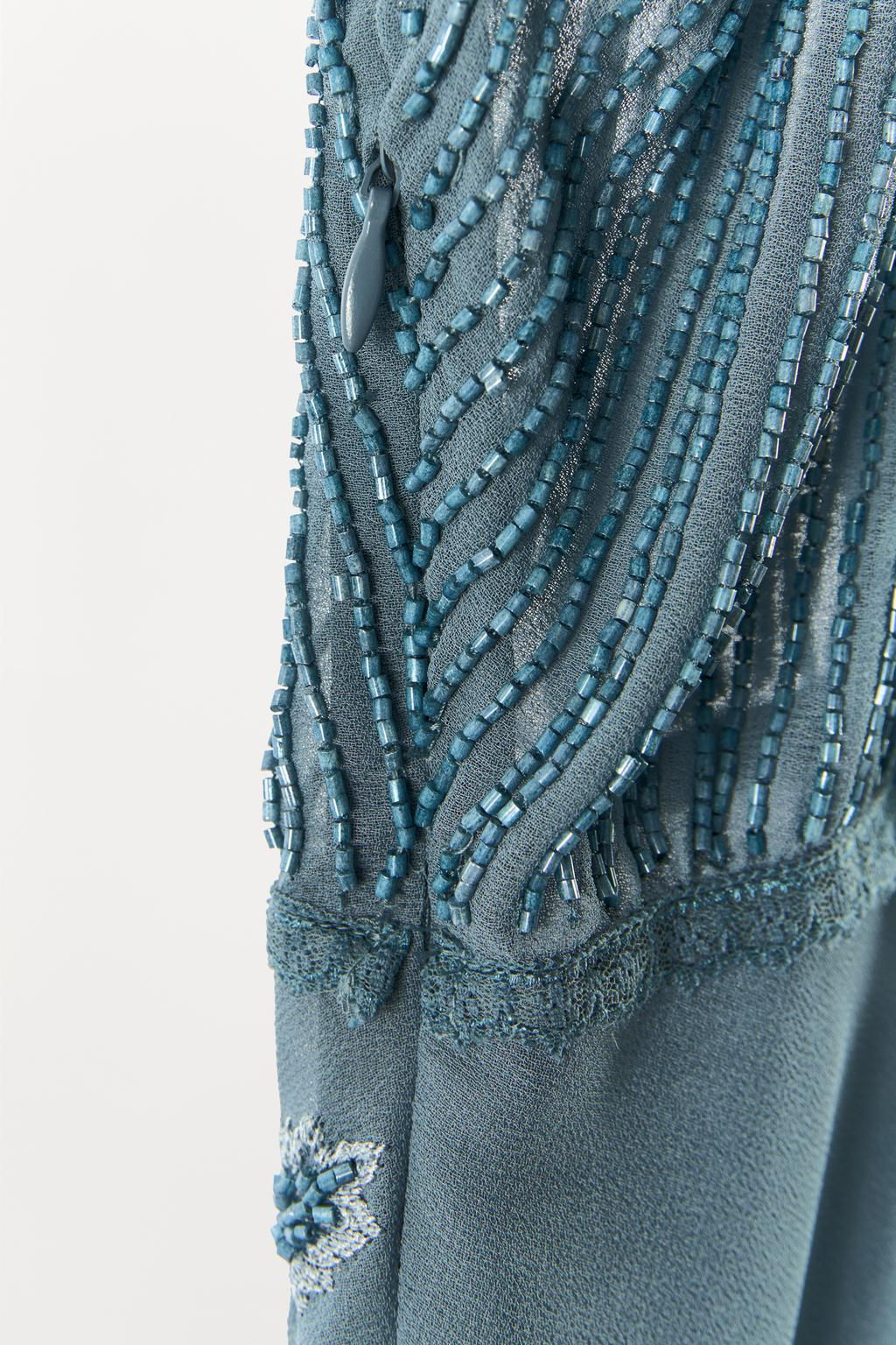 EMBROIDERED DRESS WITH SEQUIN AND BEAD EMBELLISHMENT - Zara фото 7